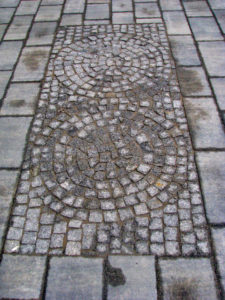 Pflasterarbeiten, Weg pflastern, Intarsien