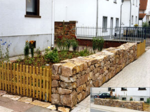 Mauerbau mit Naturstein
