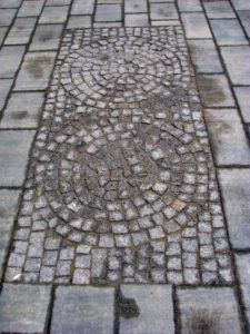 Pflasterarbeiten, Weg pflastern, Intarsien